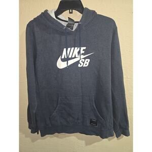 Rare Vintage NIKE SB Spell Out Swoosh Hoodie Sweatshirt 2000s Skateboarding SZ S